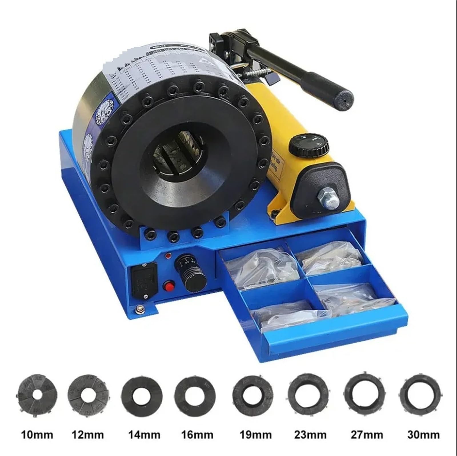 Máquina prensadora de tubos portátil, máquina prensadora de mangueras hidráulicas, pequeña máquina prensadora Manual de tubos de acero hidráulicos