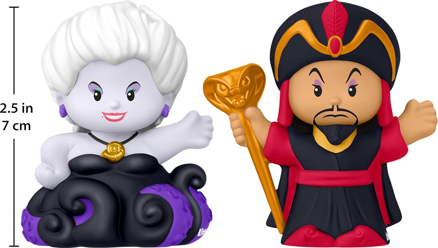 Little People Collector Disney Villains Jafar & Ursula Special Edition Set for Fans, 2 Character Figures in a Display Package