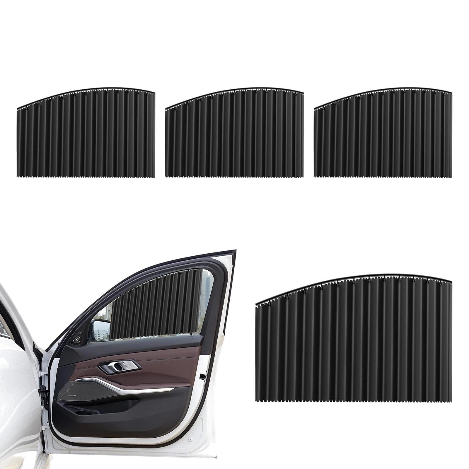 Tende Parasole da Finestrino Auto Protezione Universale UV Blocca Luce 4 | Protezione Privacy dei Finestrini Auto Per Viaggi Campeggio Pause Vacanze Festività e Spostamenti