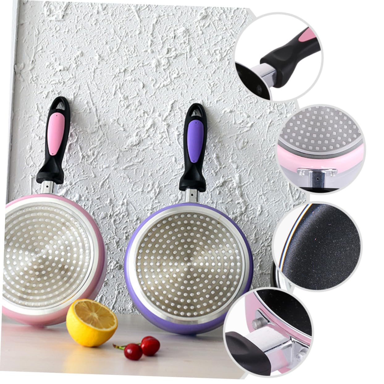 Aluminiumlegierung Antihaftpfanne Rosa 16cm für Eier und Pfannkuchen