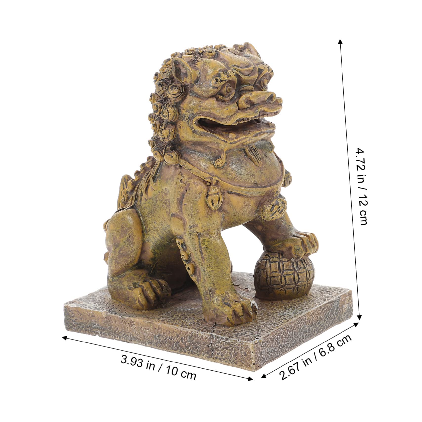 BESPORTBLE 3stücke Simulation Lion Deko Fisch Tank Landschaftsdeko Resin Handwerk Für Aquarium Dekorativ Und Versteckmöglichkeiten Für Fische