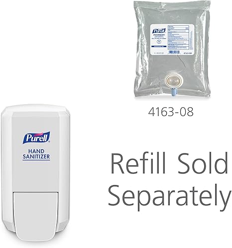 Miniatura 3 de PURELL CS2 Dispensador manual de desinfectante de manos, blanco, para repuestos de desinfectante de manos PURELL CS2 de 33.8 fl oz (paquete de 1) -