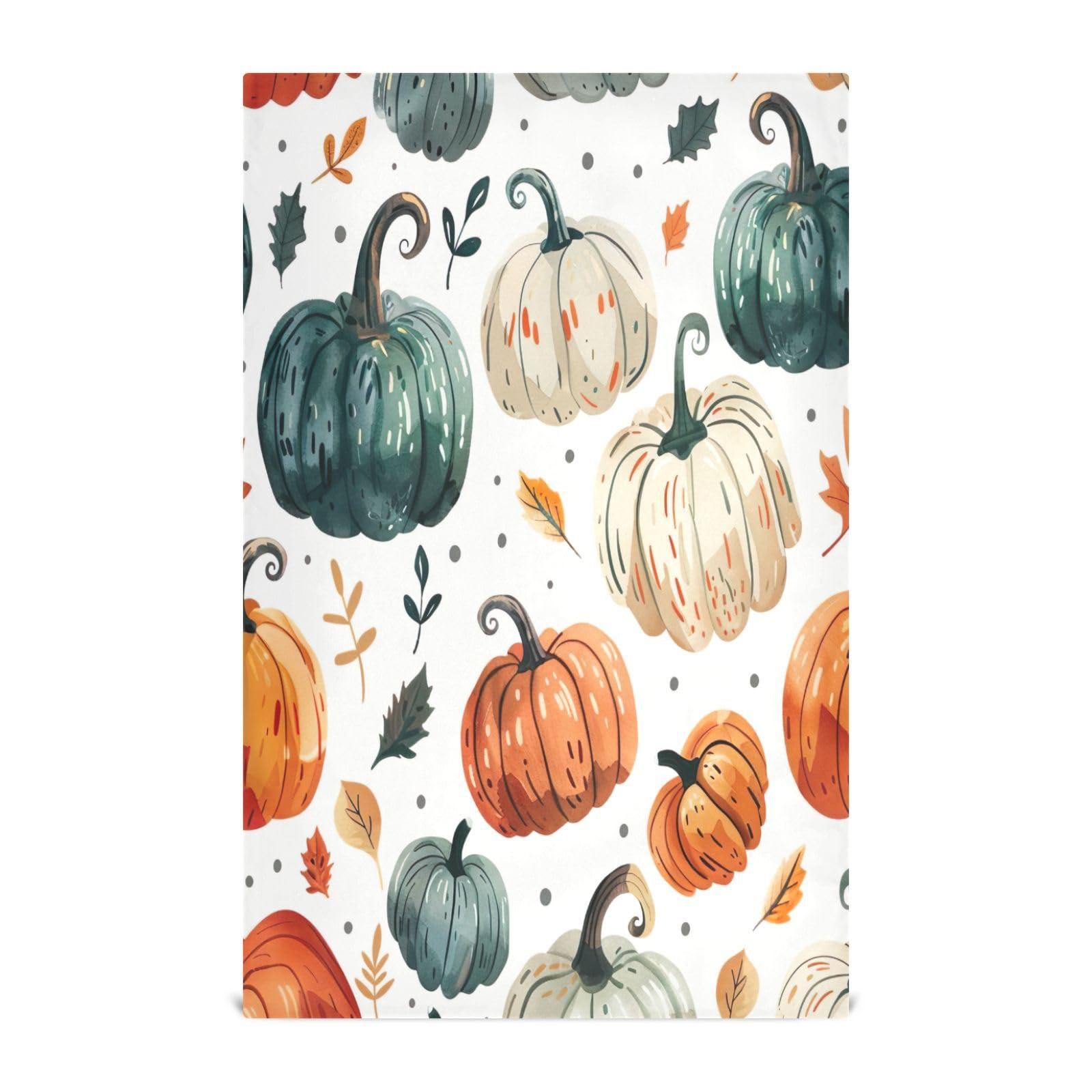 Qilmy Thanksgiving Colored Pumpkin Kitchen Dish Towel Set,4Pcs Drying Kitchen Towels Tea Towels Gift Set for Drying Cleaning Cooking Baking391