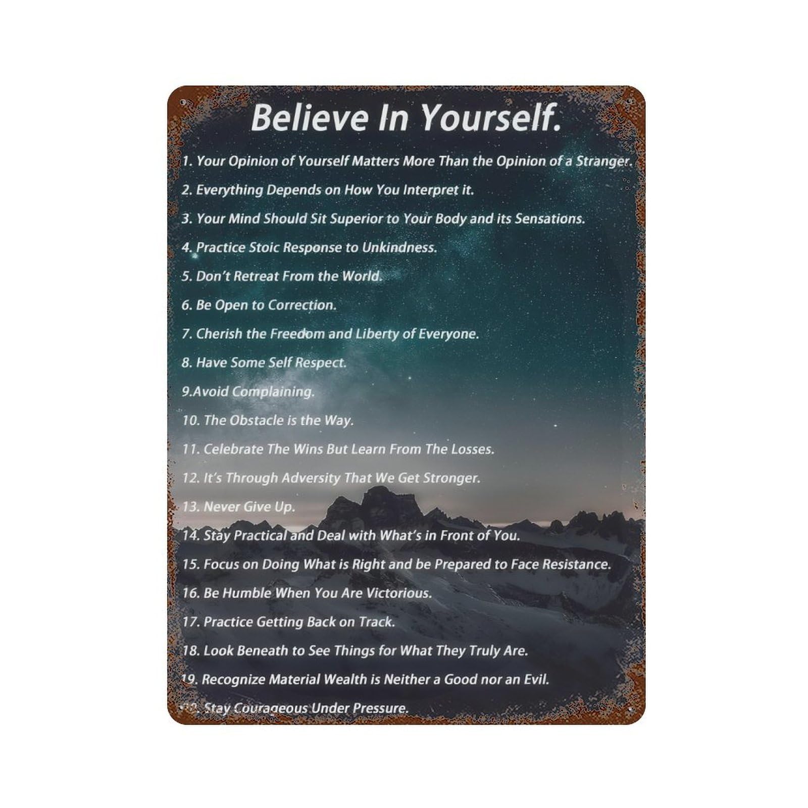 xiaoxiaoshen Believe In Yourself Motivational Wall Decor Art Metal Tin Poster Modern Home Decor Art Home Bar Shop Decorations Vintage Sign 40x30cm