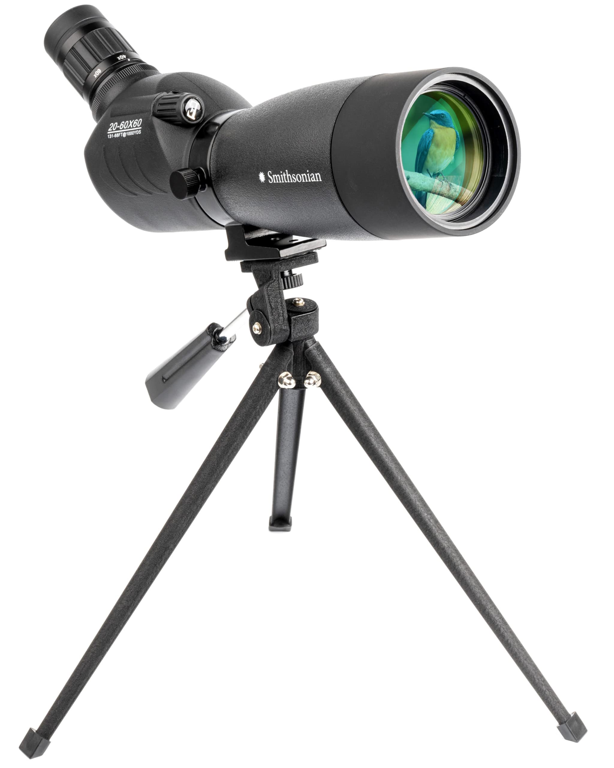 Omano Smithsonian Spotting Scopes for Target Shooting – 20-60x60 Spotting Scopes for Bird Watching – Best Spotting Scope with Tripod and Phone Adapter for Adults – Includes Smithsonian Bird Guide