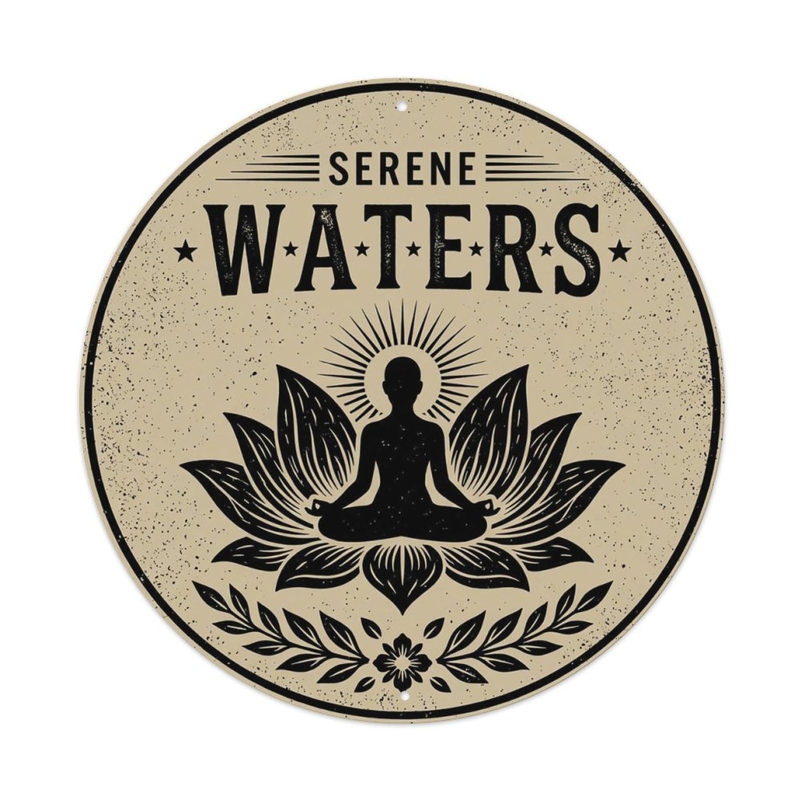 Zen Flower Meditation Den Tranquil Metal Tin Sign