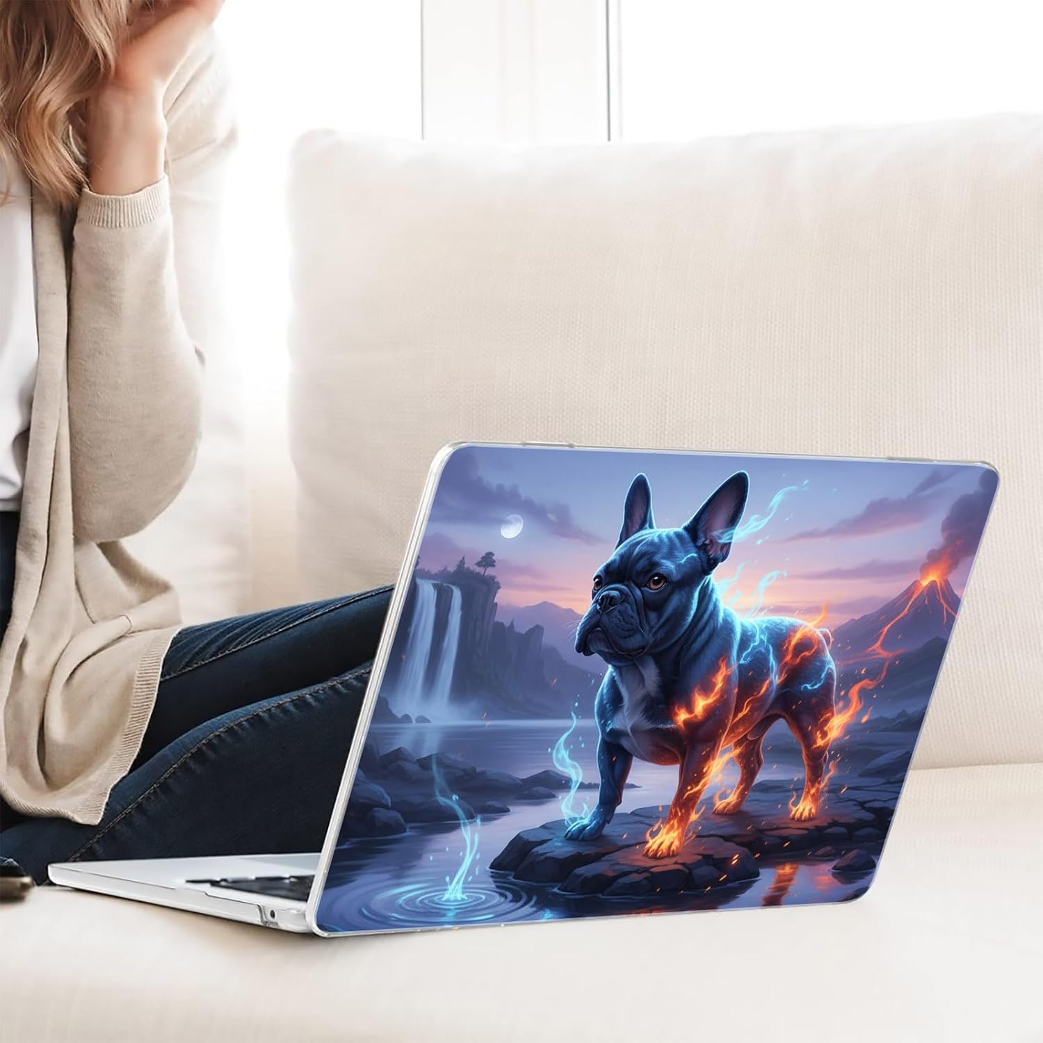 Compatible with MacBook Neo 13-inch, Hard Shell Case with Keyboard Cover and Screen Protector (A3404 A18 Pro chip, 2026 Release) - French Bulldogs MC22113