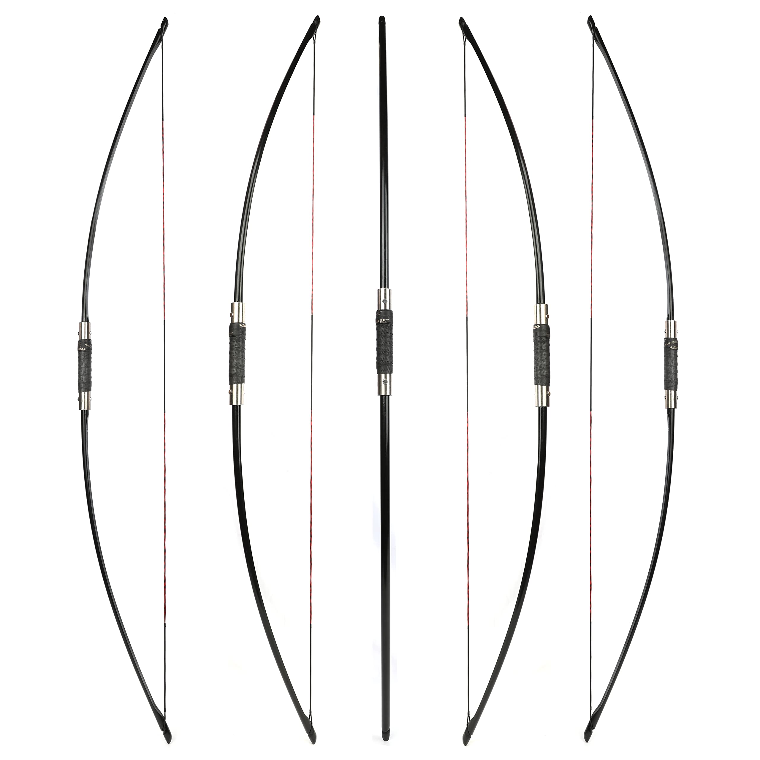 SHARROW Arc Classique Anglais Longbow 25LBs-40LBs Ambidextre Takedown Facile à Transporter