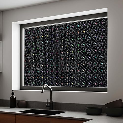 Miniatura 8 de Película de Privacidad para Ventana Oscura de Windimiley, Película de Vidrio Manchado para Control de Calor UV, Película Decorativa Arco Iris