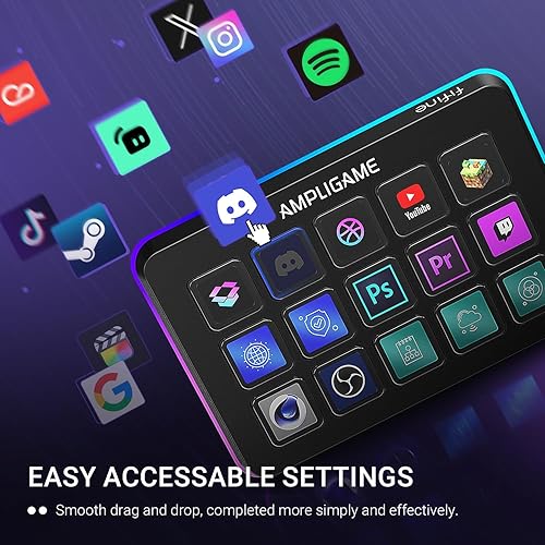 Miniatura 7 de Fifine AmpliGame - Controlador de transmisión con 15 teclas macro, teclado de transmisión con acciones de activación