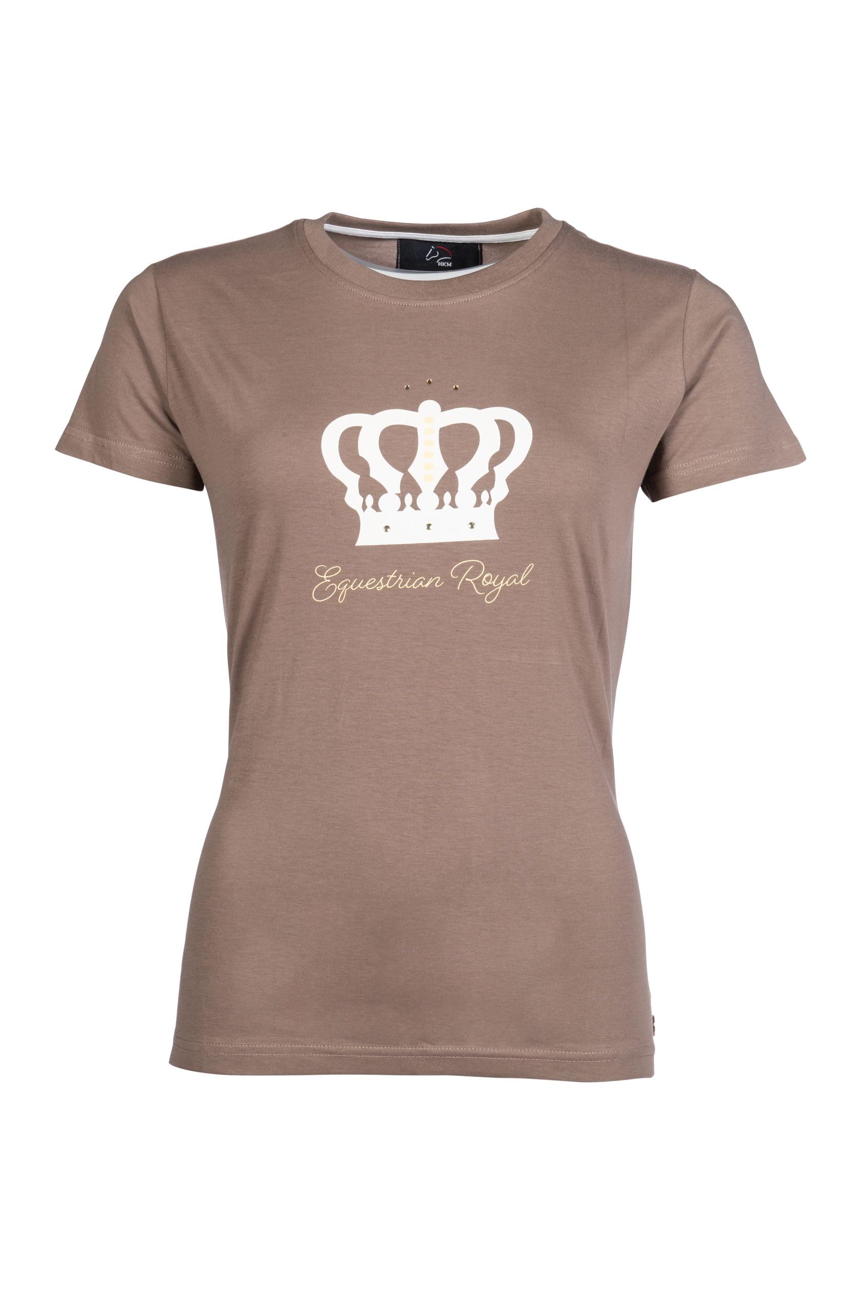 Hkm Women's Lavender Bay Crown T-Shirt, Taupe, L