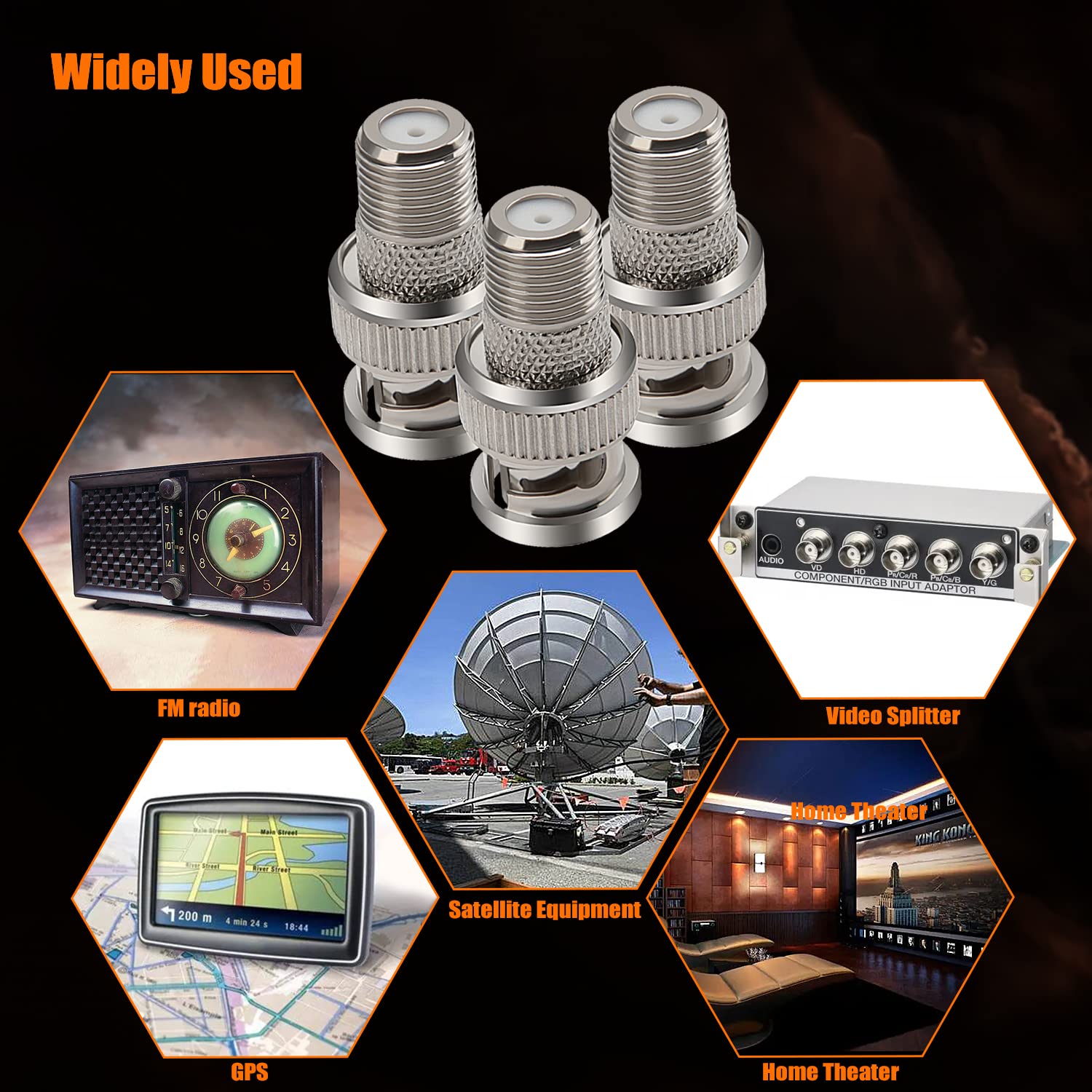 Connettore F Da 10 Pezzi Spina Maschio A Adattatore Femmina-Push - Foto 7