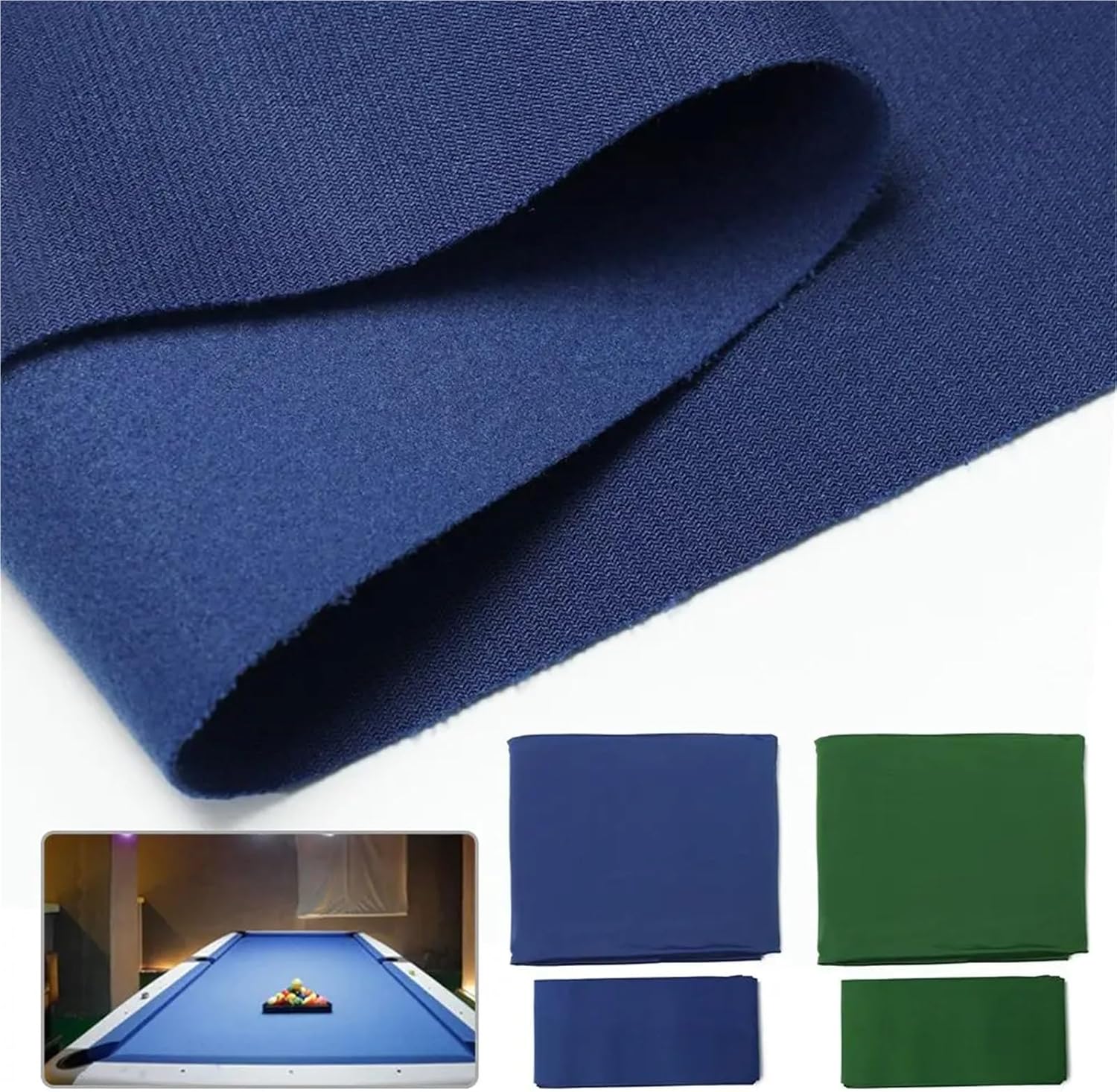 Pool Table Cover Room Sports Billiard Pool Table Cloth Felt Accessories Cover(Green-7ft)