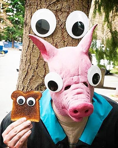 Miniatura 4 de DECORA Ojos negros redondos de 1.575 in con autoadhesivo, 24 piezas