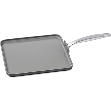 GreenPan Chatham Healthy Ceramic Nonstick, Griddle Pan/Pancake Pan, 11", Gray
