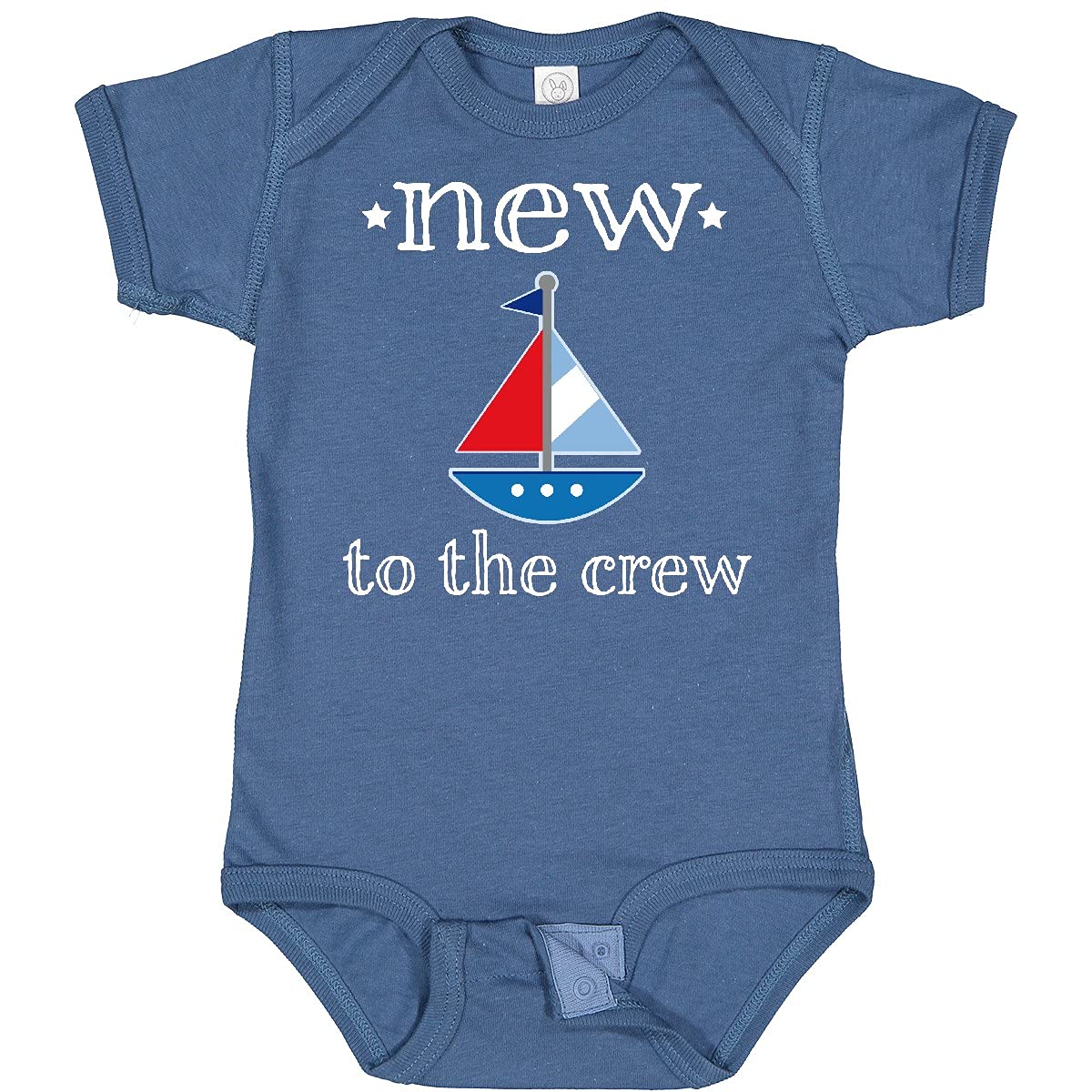 inktastic Baby Boy New To the Crew Sailboat Baby Bodysuit