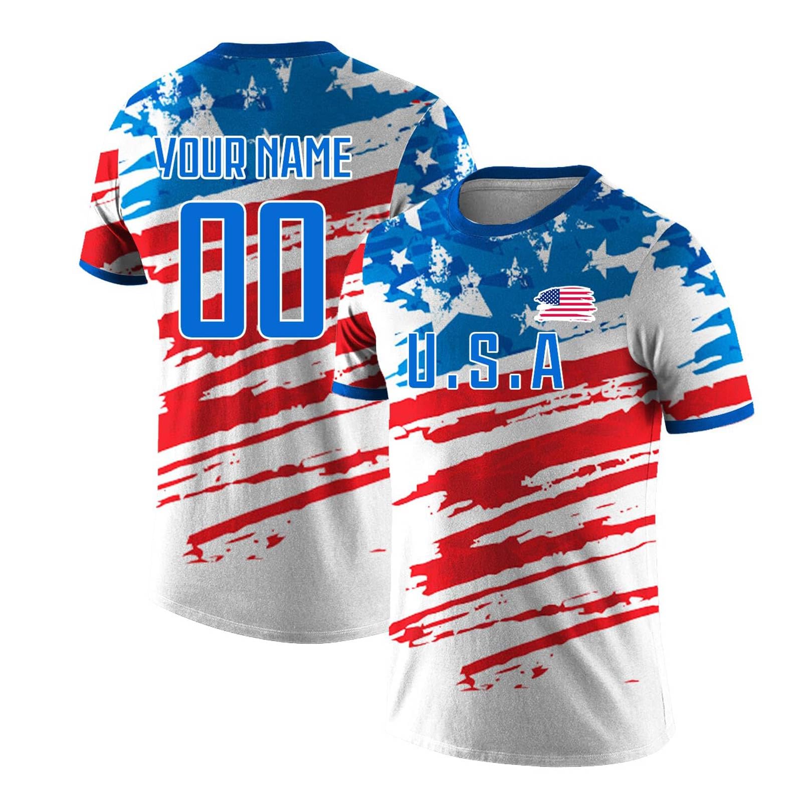 Custom USA World Cup 2026 Football Shirt Personalised Name Number Fan Top