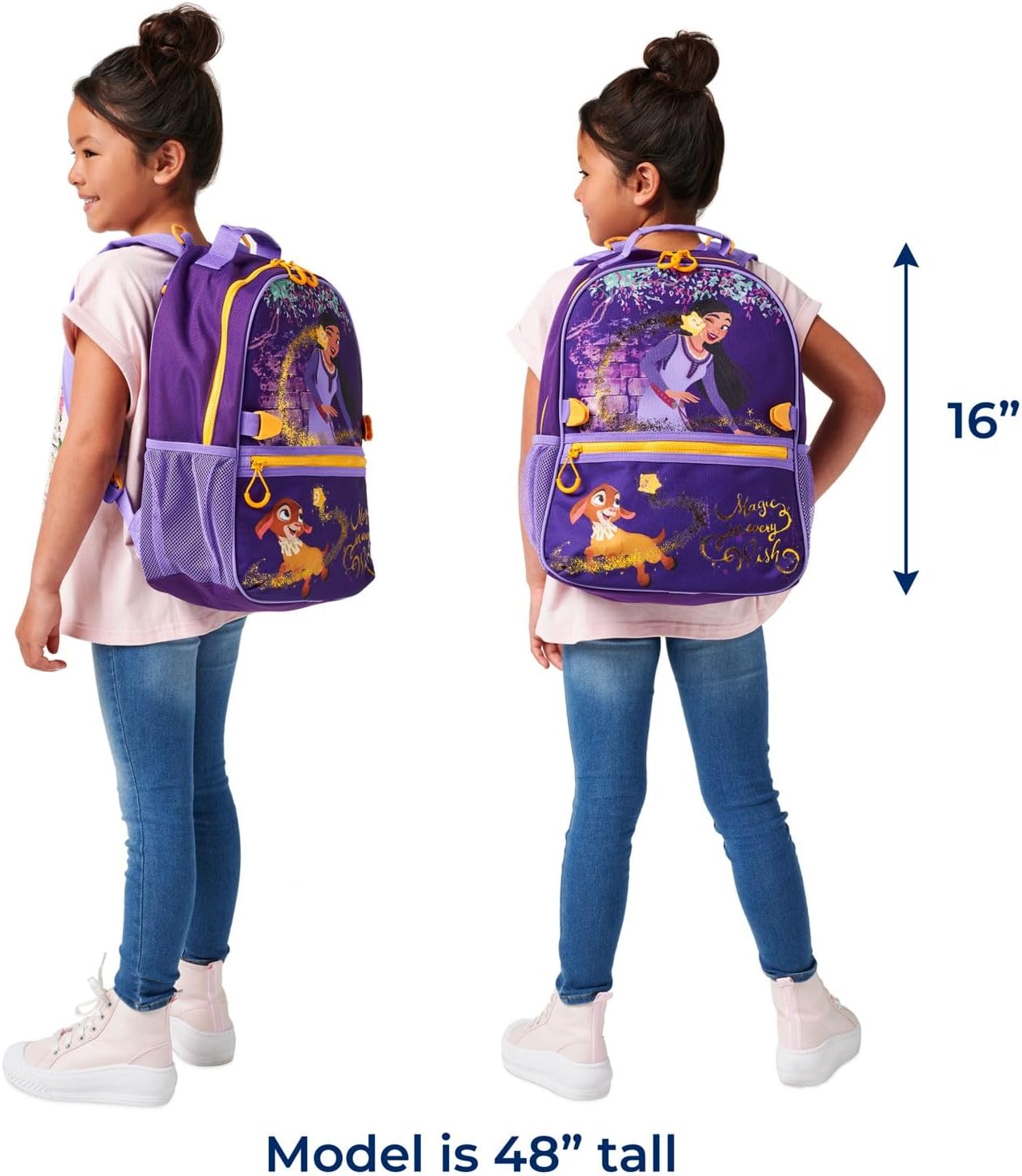 Disney Store Official Wish Toddler Unisex Backpack | Kindergarten Elementary Kids Backpack | Medium (16" tall) - Purple