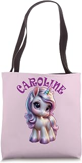Caroline Cute Unicorn Design for Girls Name Caroline Tote Bag