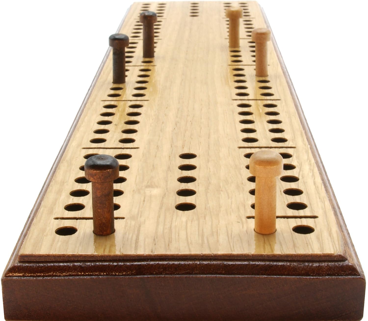 British made low vision tactile solid wood cribbage board with extra large holes to aid visually impaired players - Image 4
