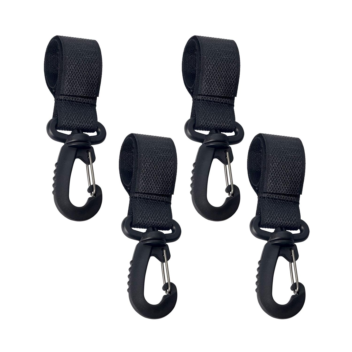 XIBAO 4PCS Stroller Hooks, Stroller Organizer Hook Clip, Convenient Stroller Accessories Mommy Bag Hooks, for Hanging Diaper Bags Purse (Black) : Baby