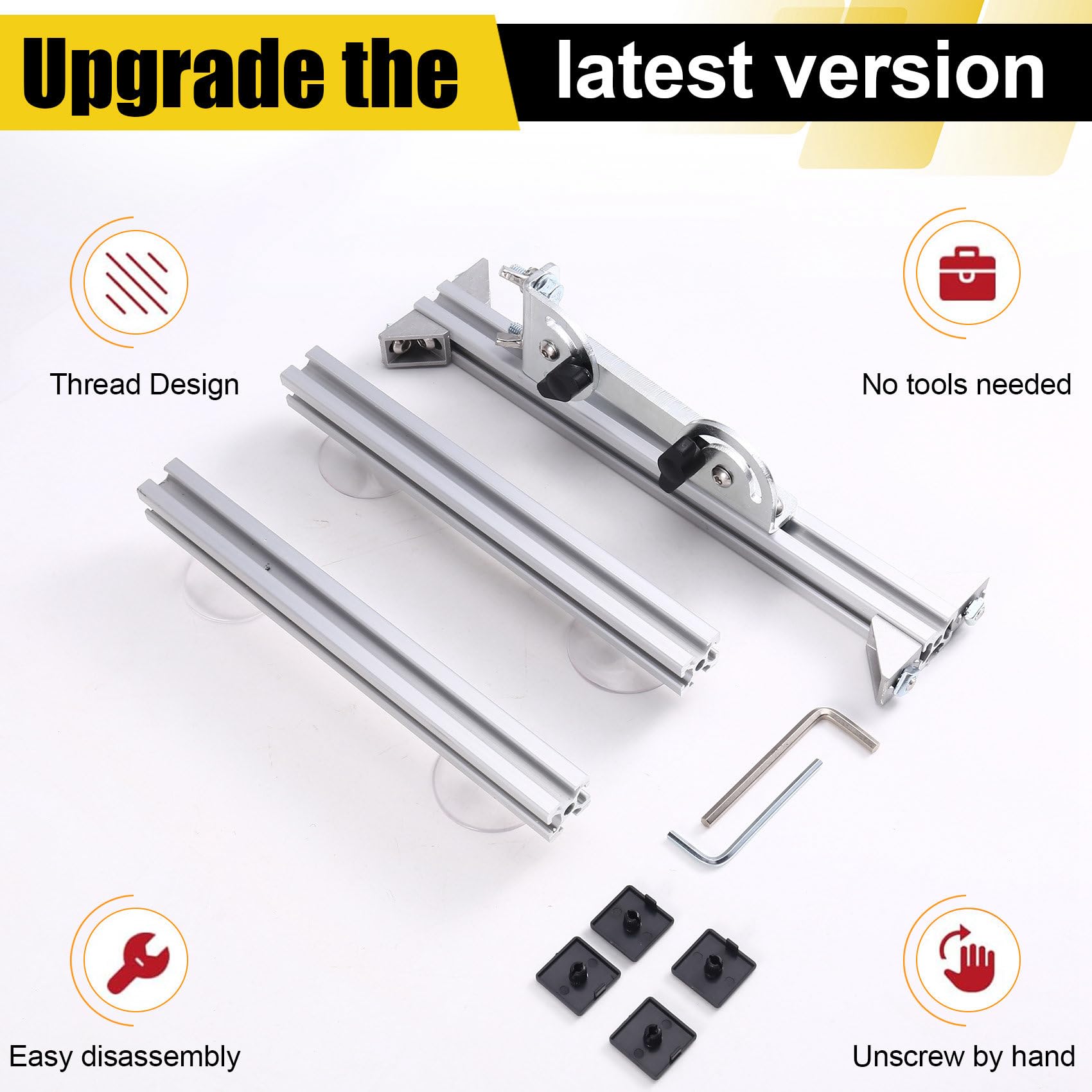 Support de Moteur à Piston Linéaire Réglable en Angle avec Ventouse Pliable pour Actionneur Linéaire DIY