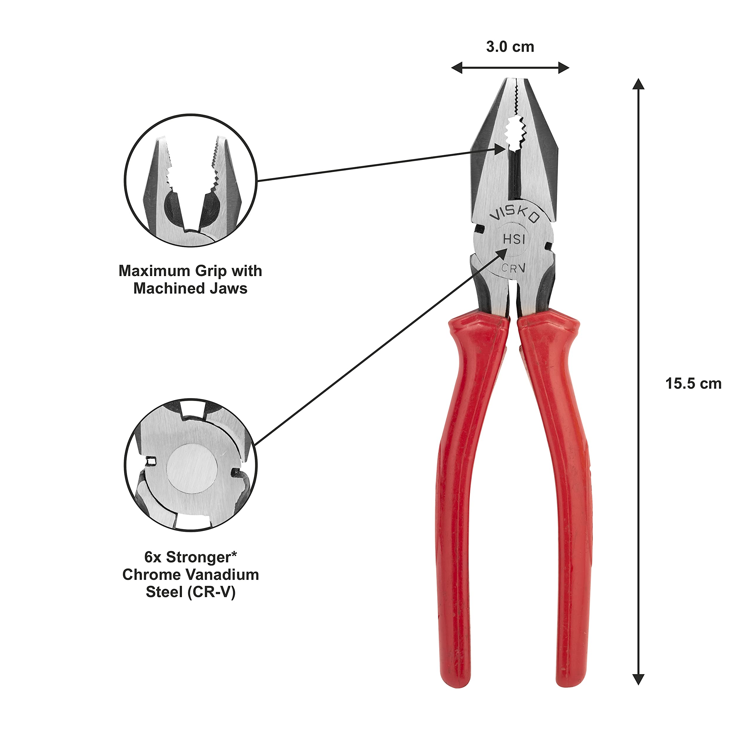 Visko Tools 810 Home Tools Kit with 8 Blades Combination Screwdriver Set with Tester | Blue and White | 9-Pieces | and 8-Inch CRV Plier | Code 111 & 259 | Used for Electrical Appliances | 2