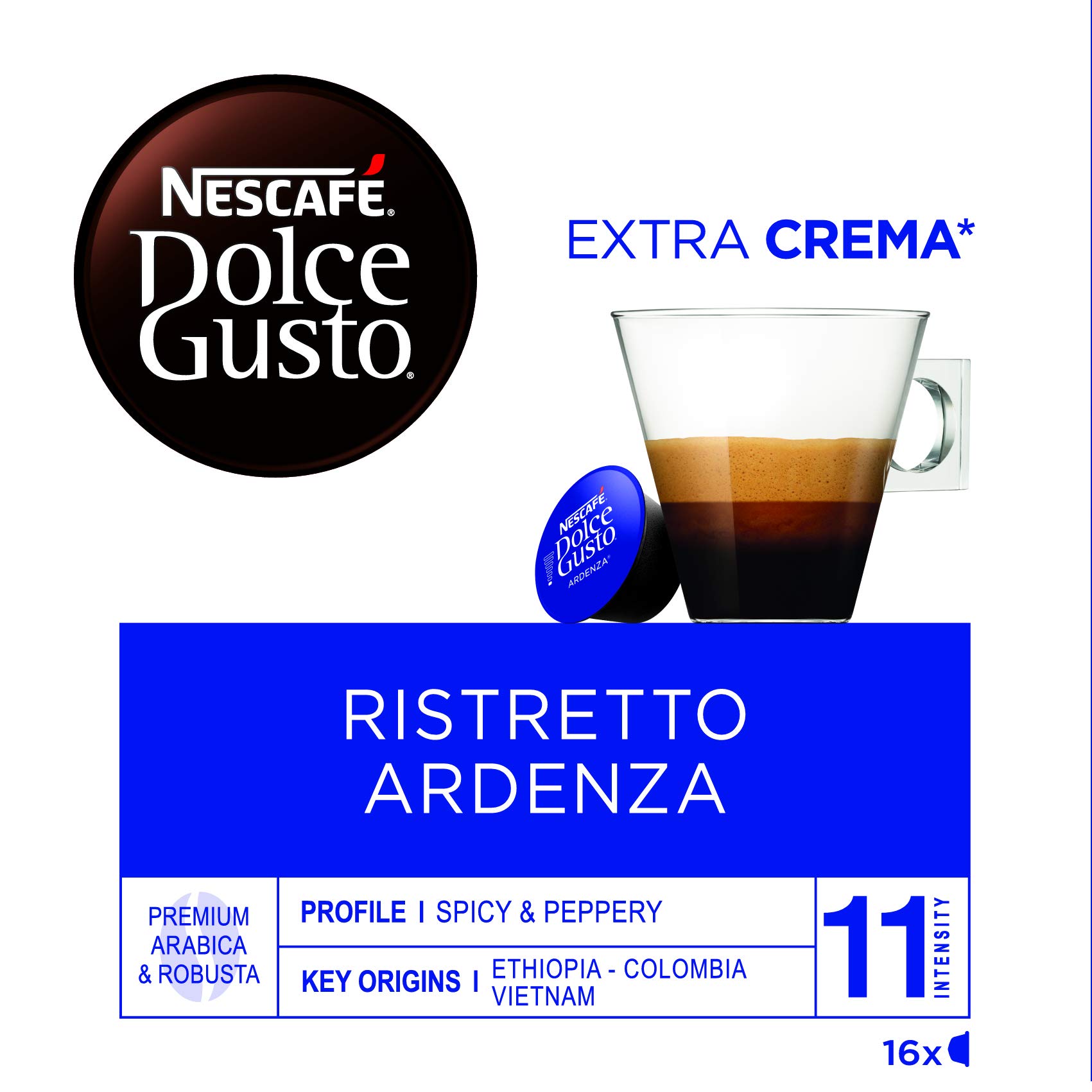 Dolce Gusto NESCAFÉ Ristretto Ardenza - x3 pack de 30 cápsulas - Total: 90 cápsulas & NESCAFÉ Café con Leche o - x3 pack de 30 cápsulas - Total: 90 cápsulas
