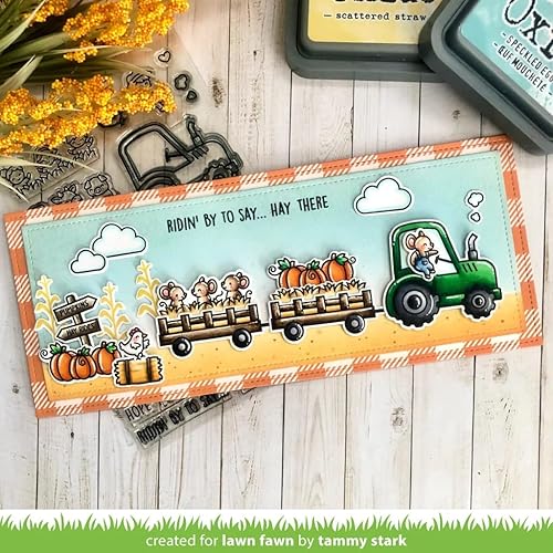 Miniatura 4 de Lawn Fawn - Hay allí, Hayrides! Ratones Add-on Sellos, troqueles y bolsillo