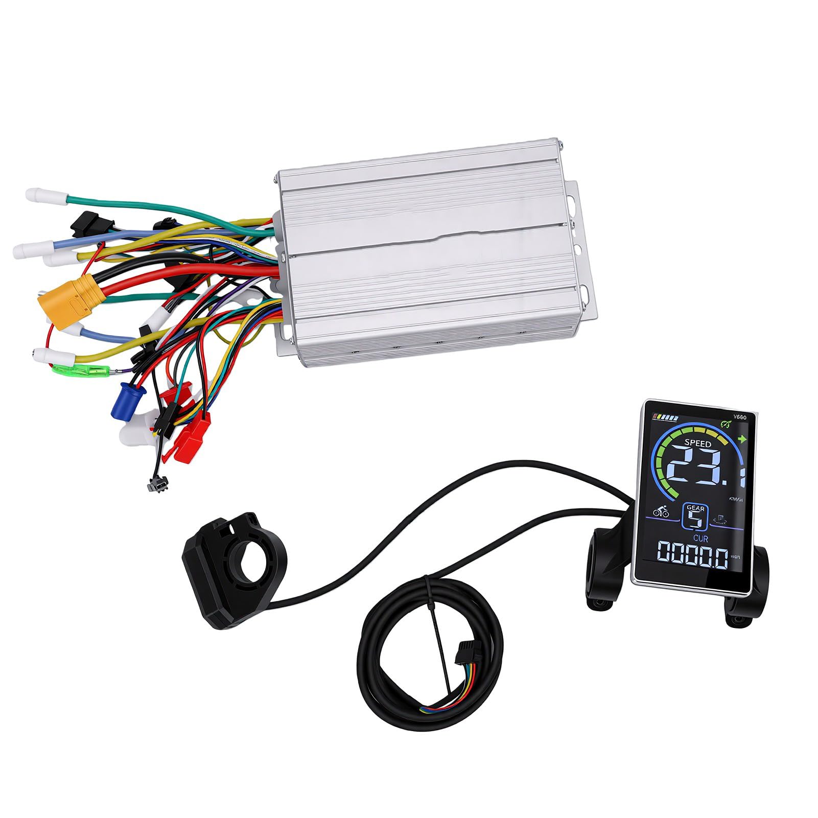 Generic Zestaw Kontrolera Hulajnogi Elektrycznej z Wyświetlaczem LCD Wodoodporne, Inteligentne Funkcje do Codziennych DojazdóW do Pracy 1000 W