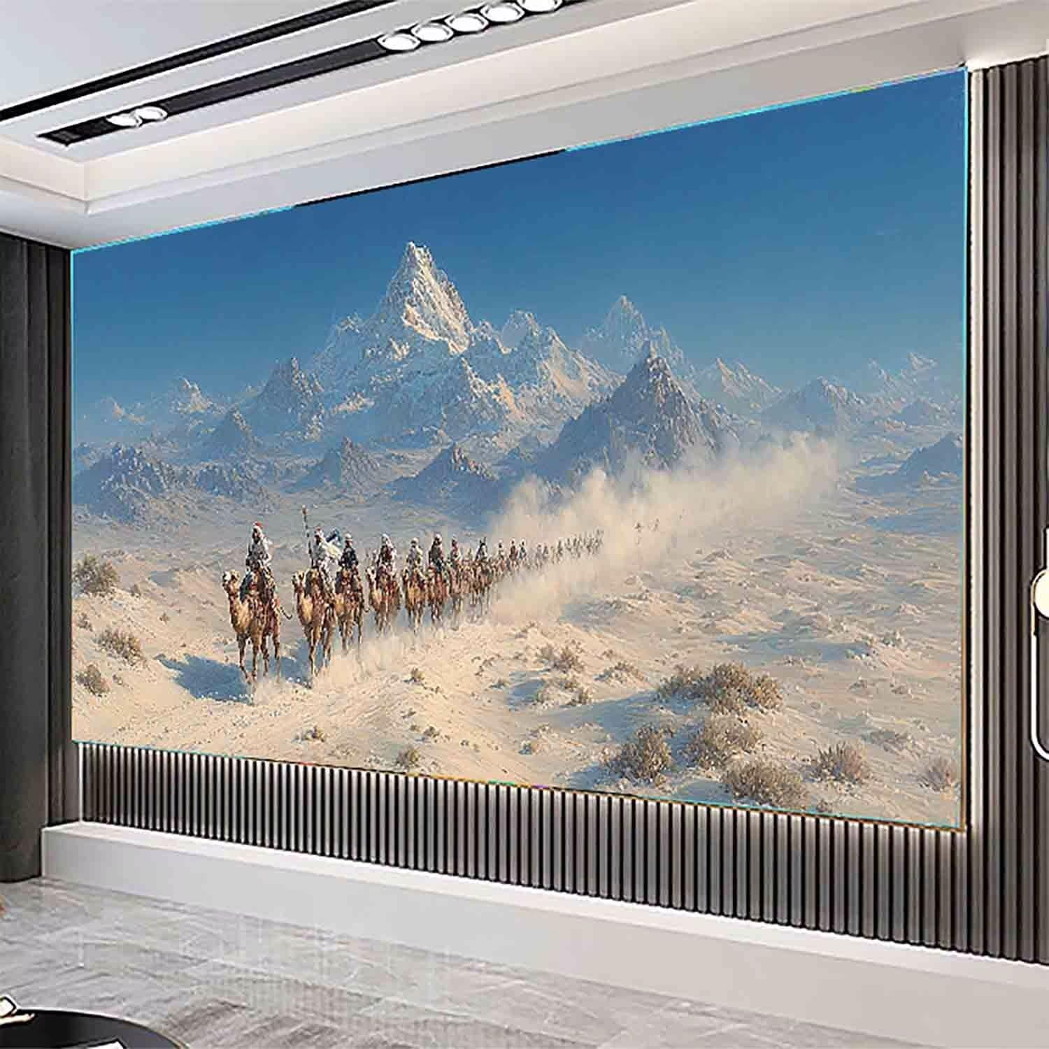 Snow Mountain diamentowe zestawy artystyczne dla dorosłych, malarstwo diamentowe, wielbłąd, kryształ, zestawy artystyczne dla dzieci, początkujących, DIY, 5D, pełne wiercenie, okrągłe kamienie