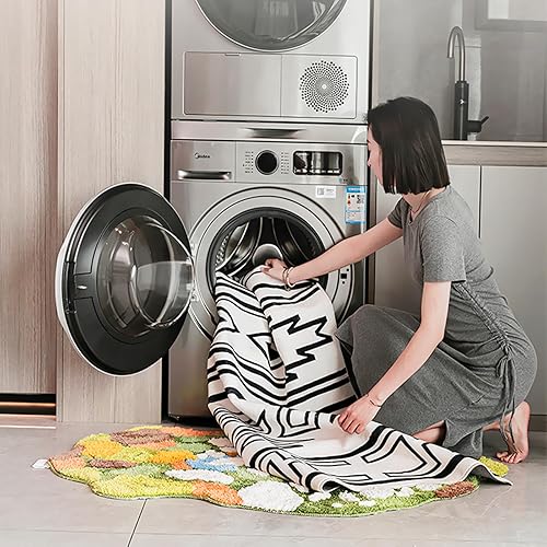 Miniatura 7 de Alfombra de pasillo de musgo, alfombra de área suave para dormitorio, antideslizante, acogedora, alfombra pequeña para niños, sala de juegos,