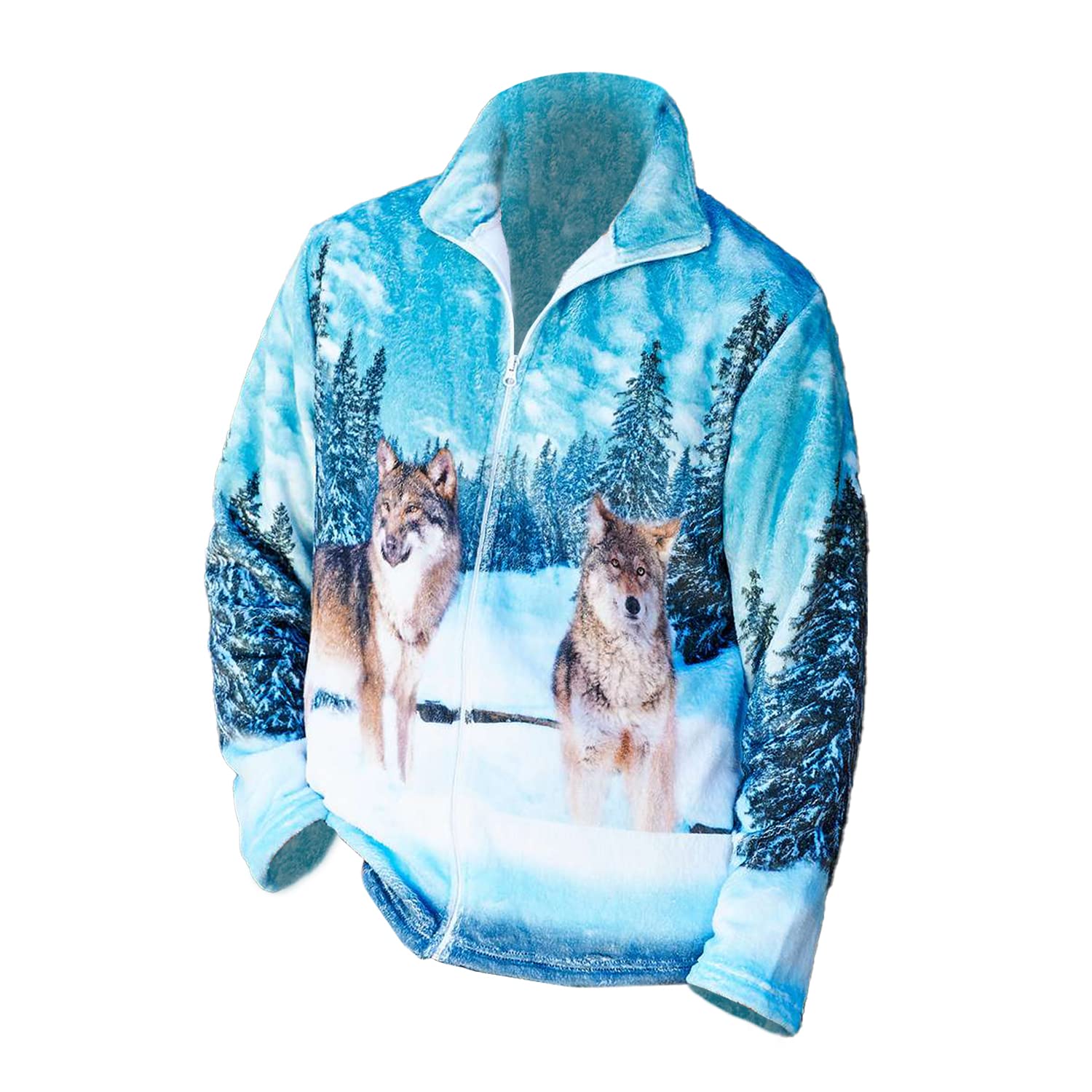 Coopers of Stortford Wolf Fleece Jacket with 2 Fleece-Lined, In-Seam Pockets | Large Size (46.5”)