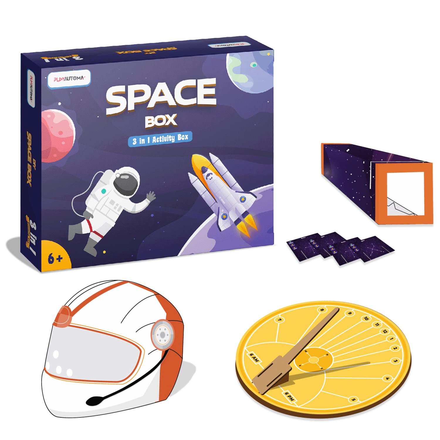 PLAYAUTOMA Space Box : Fun Learning Activities 3 In 1 | Educational And Exploration | Steam Kit | Perfect Birth Day Gift | Boys & Girls | 6-10 Years, Multi (B09CMJ4QPD) Amazon Price History, Amazon Price Tracker