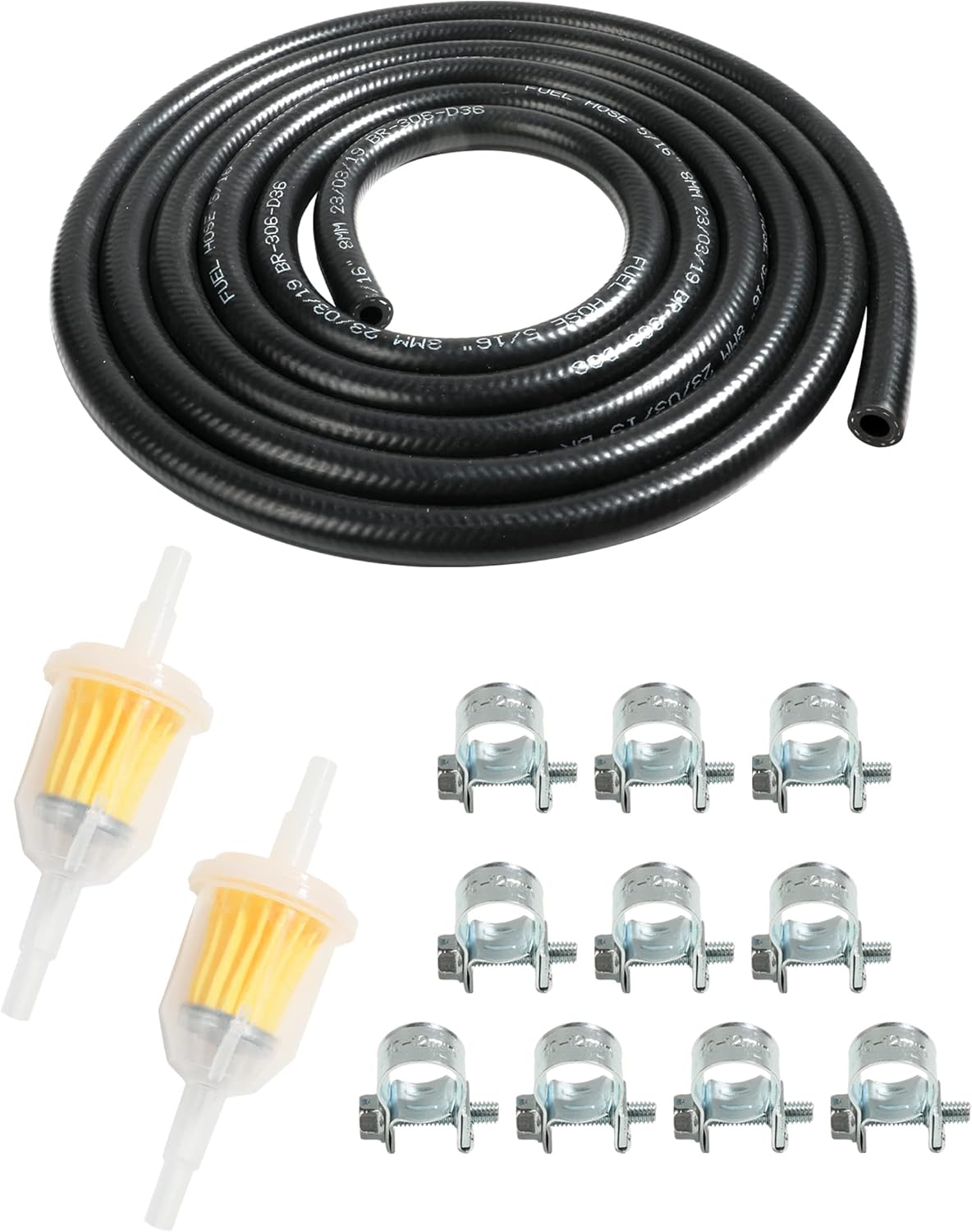 ESEWALAS 1/4" 5/16" Inch ID Fuel Line Kits,include 6Ft Fuel