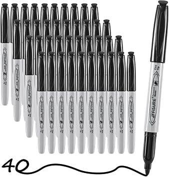 Permanent markers,quick drying in one second, waterproof, smooth and Permanent markers, 40 packs permanent markers bulk