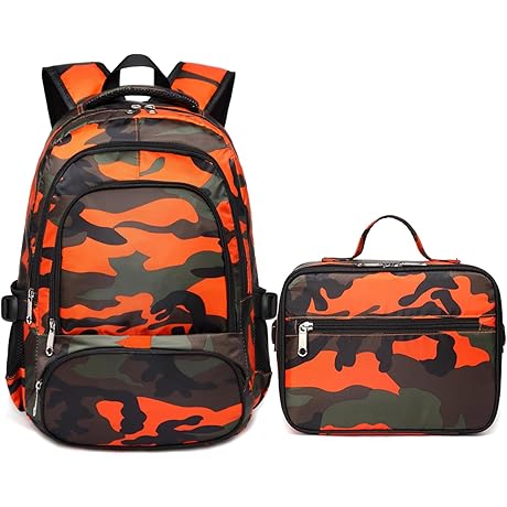 Boys Backpacks Set for Kids Elementary School with Lunch Box Teens