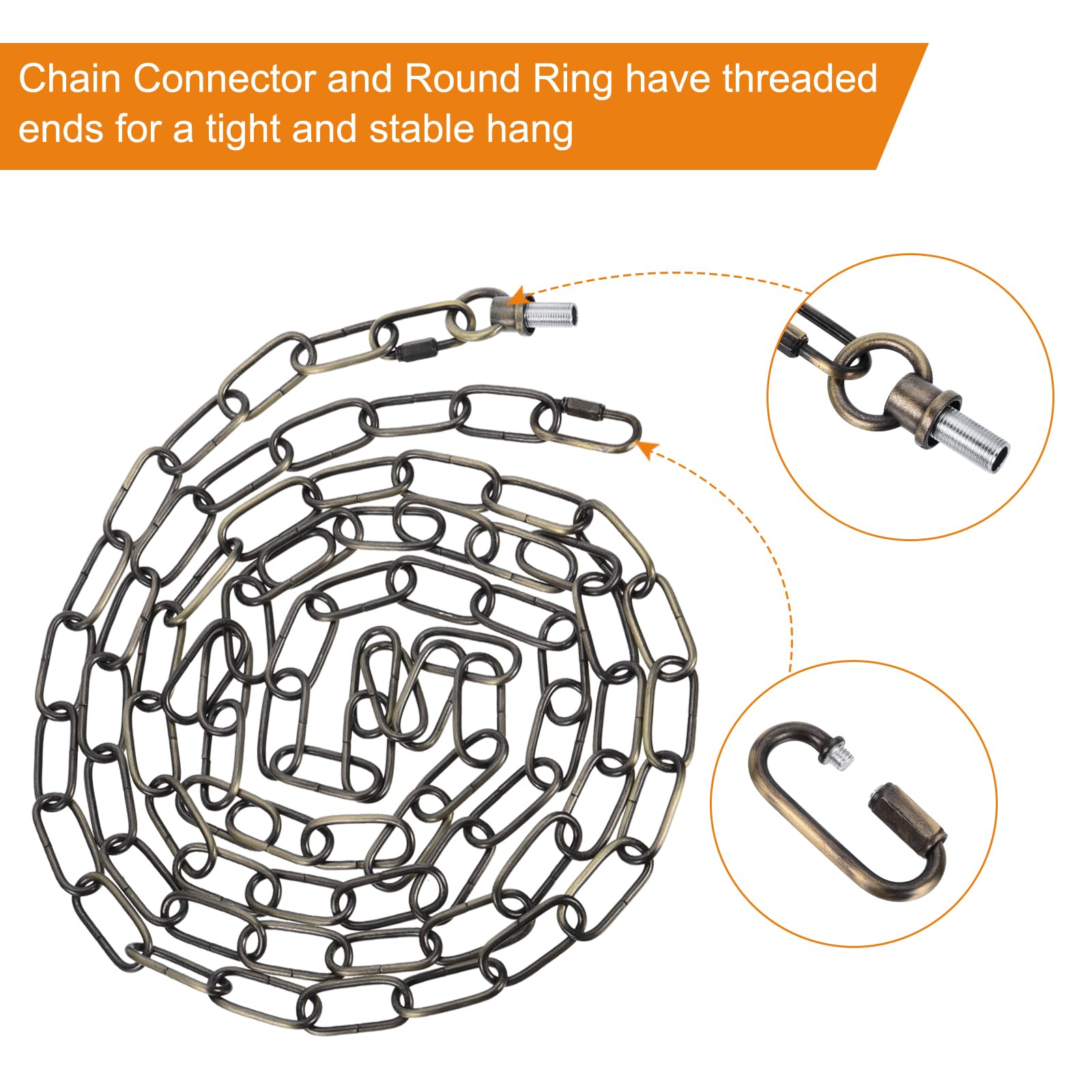 PATIKIL 15 Pieds Éclairage Chaîne Pour Suspensions Lampes