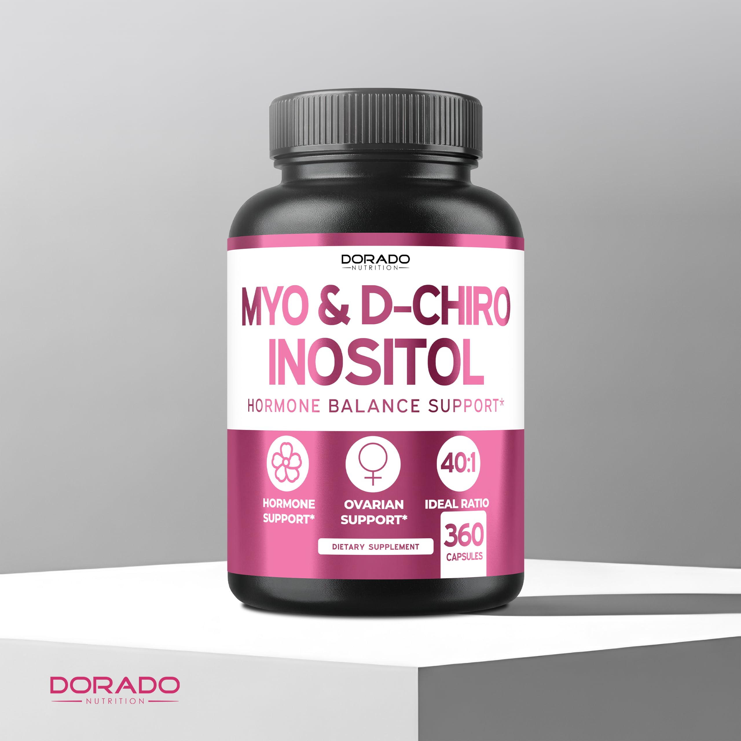 Myo-Inositol & D-Chiro Inositol Supplement For Women (360 Capsules, 2050mg Per Serving Ideal 40:1 Ratio Myo Inositol) Hormone Balance for Women - Third Party Tested, Vegan Safe & USA Made - 360 Count — Amazon image 5