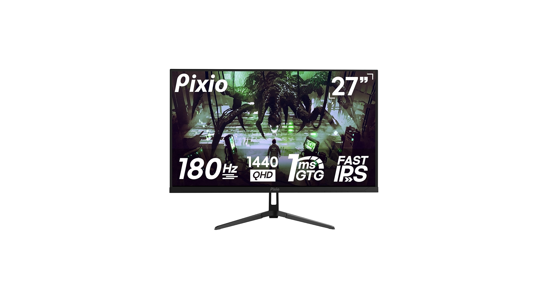 Pixio PX278 WAVE ブラック　27インチ 180Hz WQHD e-TREND｜Pixio PX278WAVE-O [PX278 WAVE Black ゲーミング