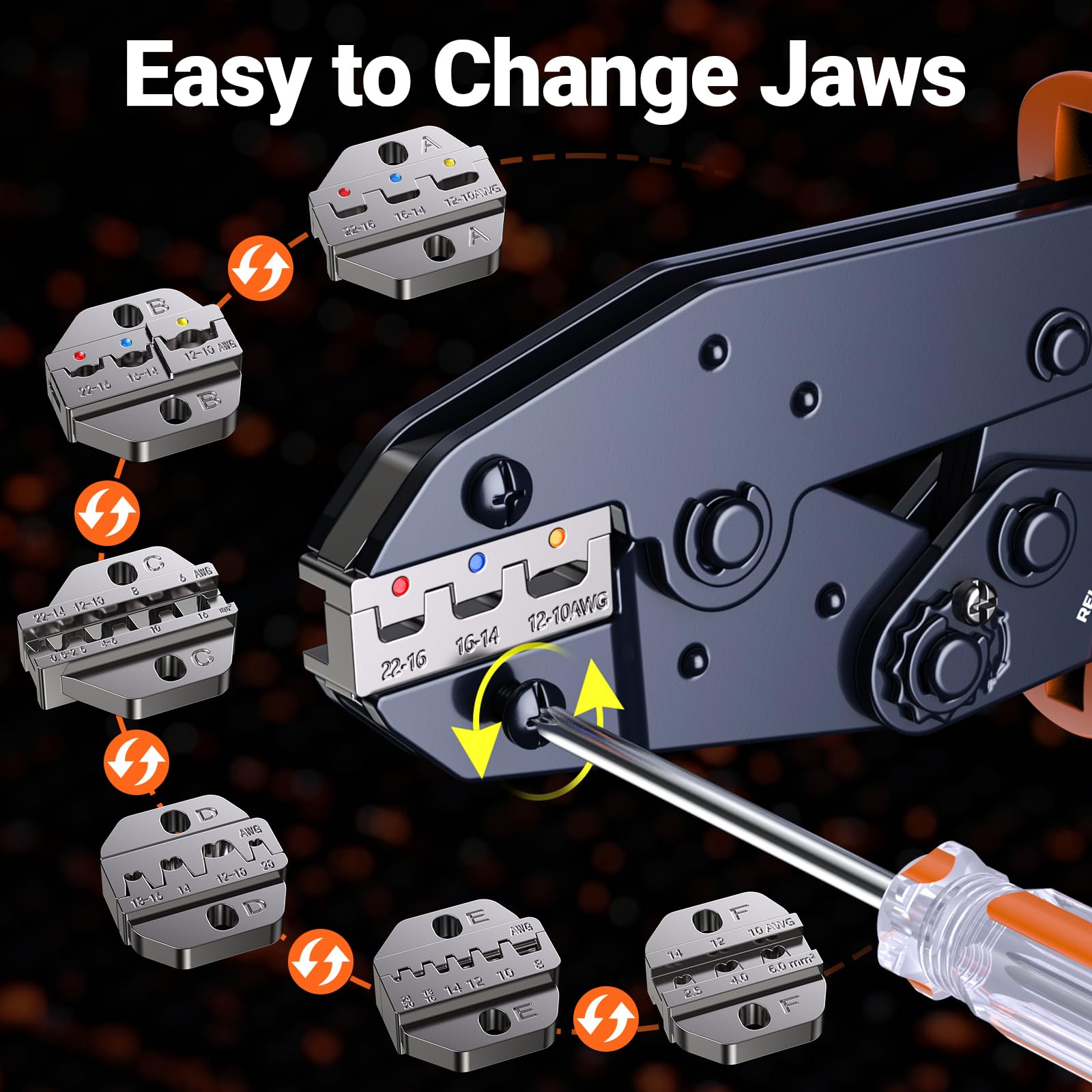 Preciva 6PCS Crimping Tool Set with 230PCS Connecting Accessories — Amazon image 4