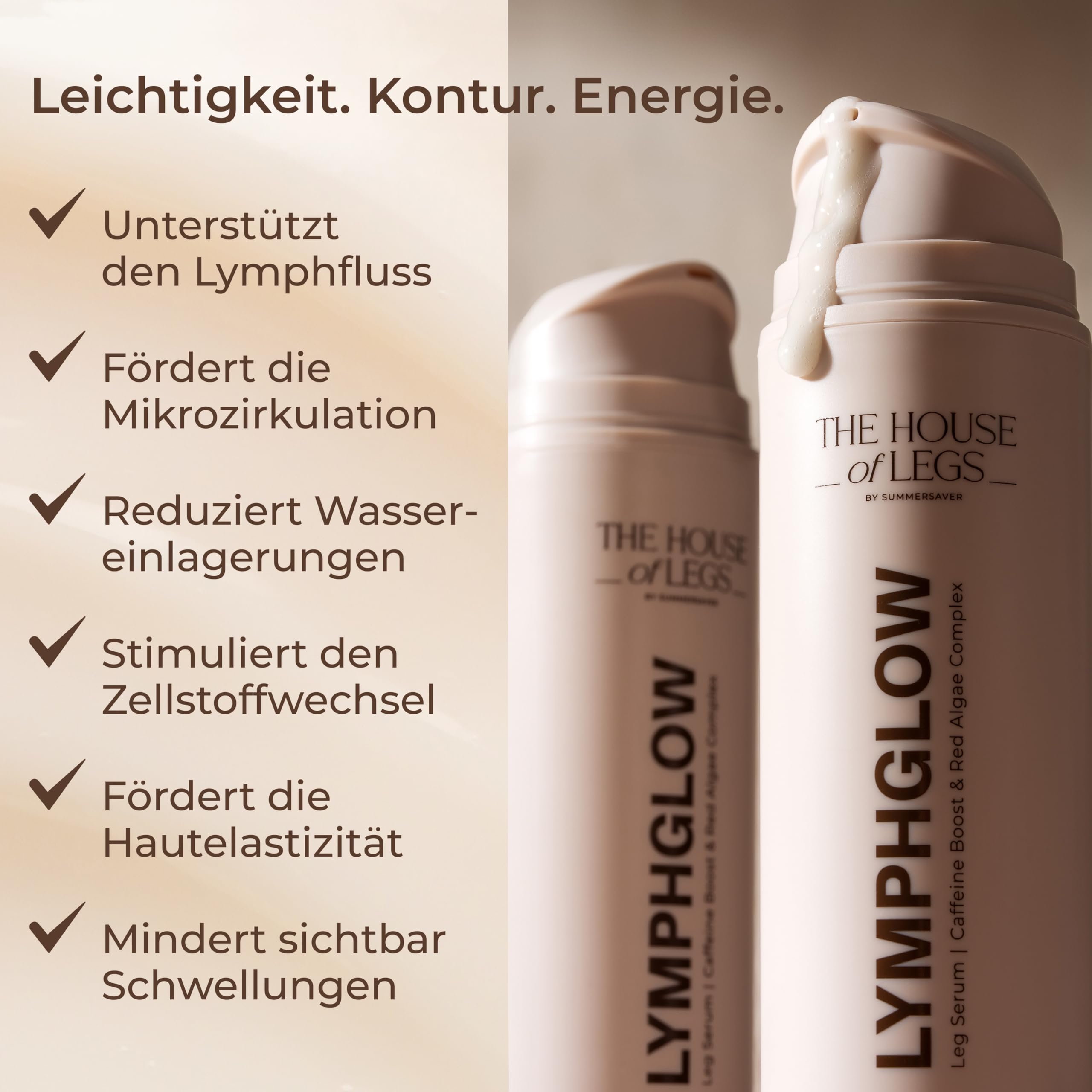 THE HOUSE of LEGS – Ultimate Leg Ritual Trio | Premium Beinpflege-Set mit EMS & Lichttherapie, LymphGlow Serum & Ultimate Leg Cream | Für straffe Konturen, leichte Beine & sichtbaren Glow