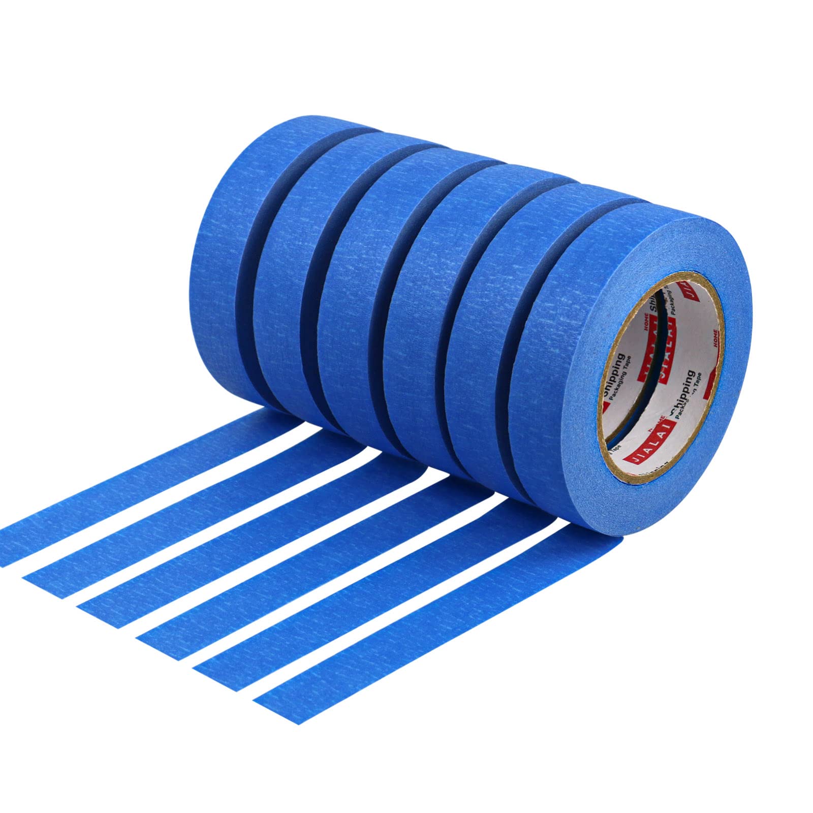 6 Rolls Painters Tape 1 inch Bulk Painter Tape Roll, Blue Masking Tape, Blue Paint Tape 1 Inches x 60 Yards for General Purpose Walls Painting, Automotive