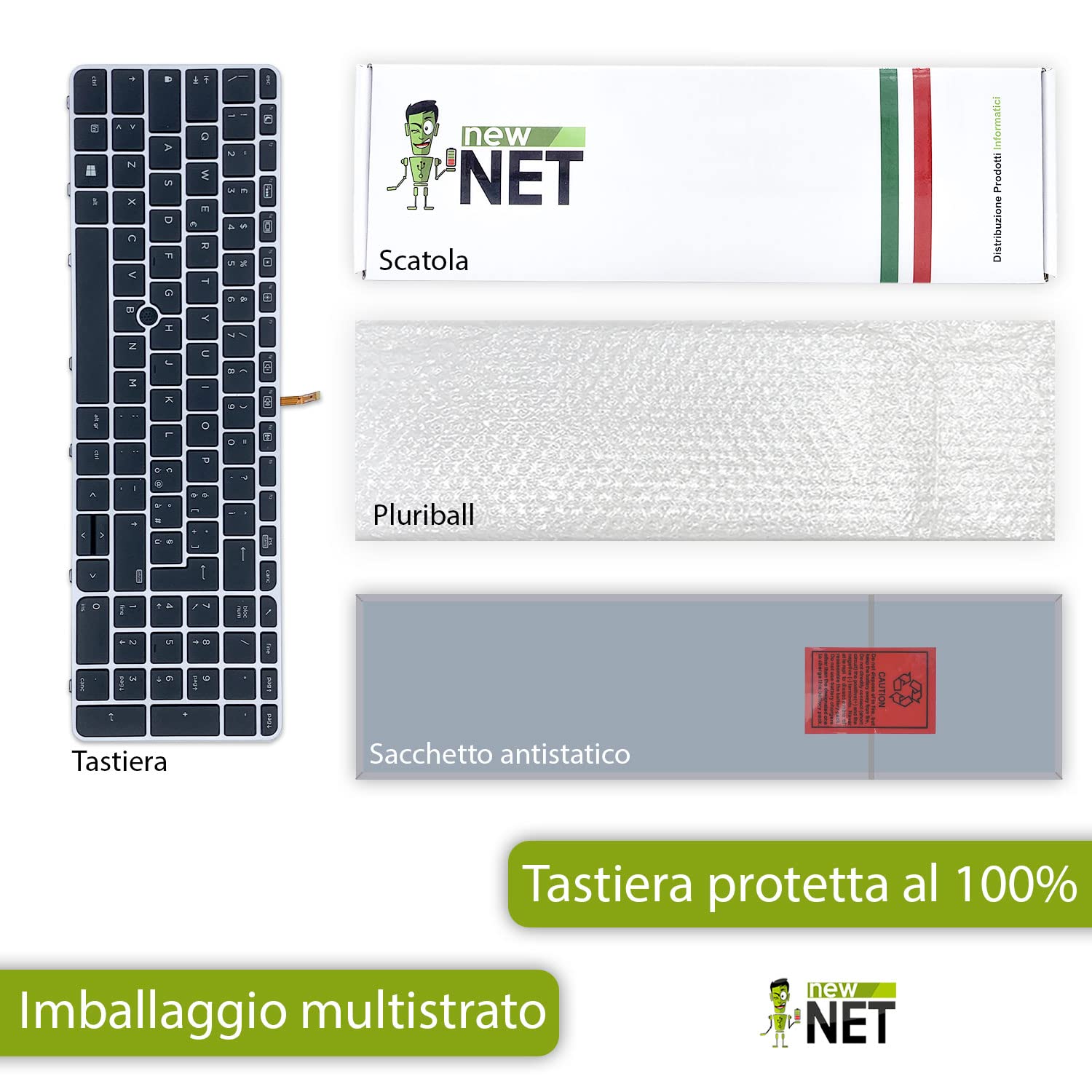 New Net - Tastiera Compatibile Con Notebook Lenovo 5N20H03495 - 10