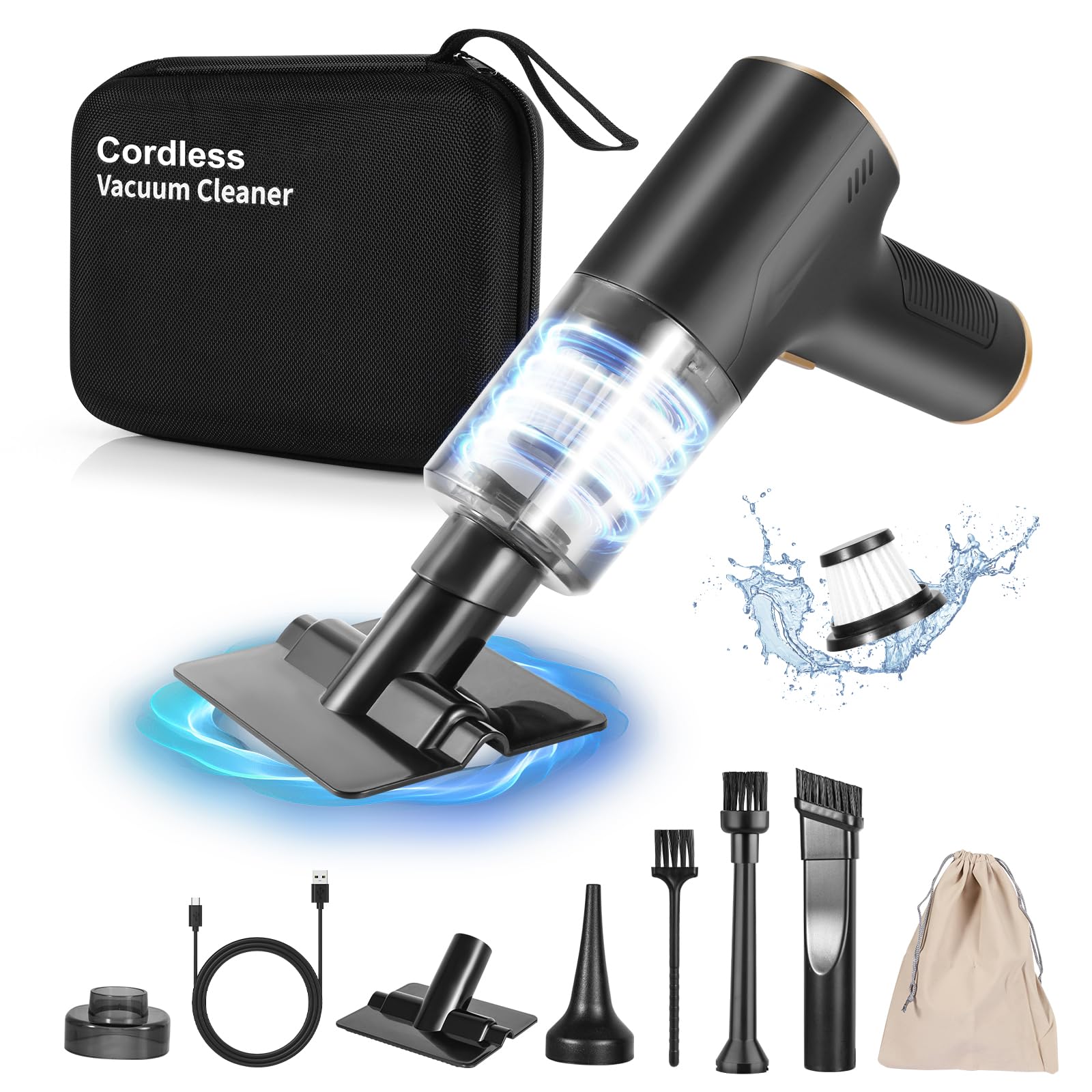 １０２品 Amazon.co.jp: KIYILEAF 2イン1 コードレス 車用掃除機 9000Pa 強力な