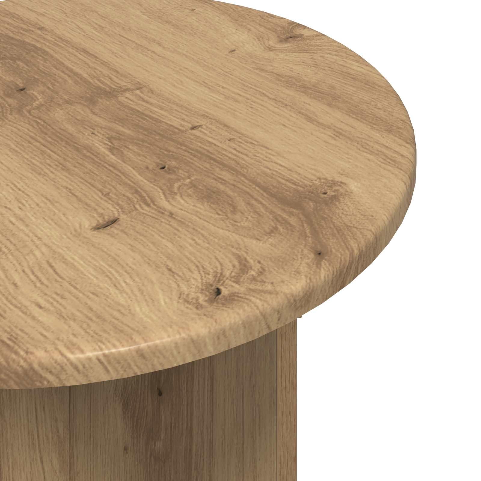 vidaXL Conjunto de mesas auxiliares 2 uds. Roble Artisan Ø 45 x 45 cm