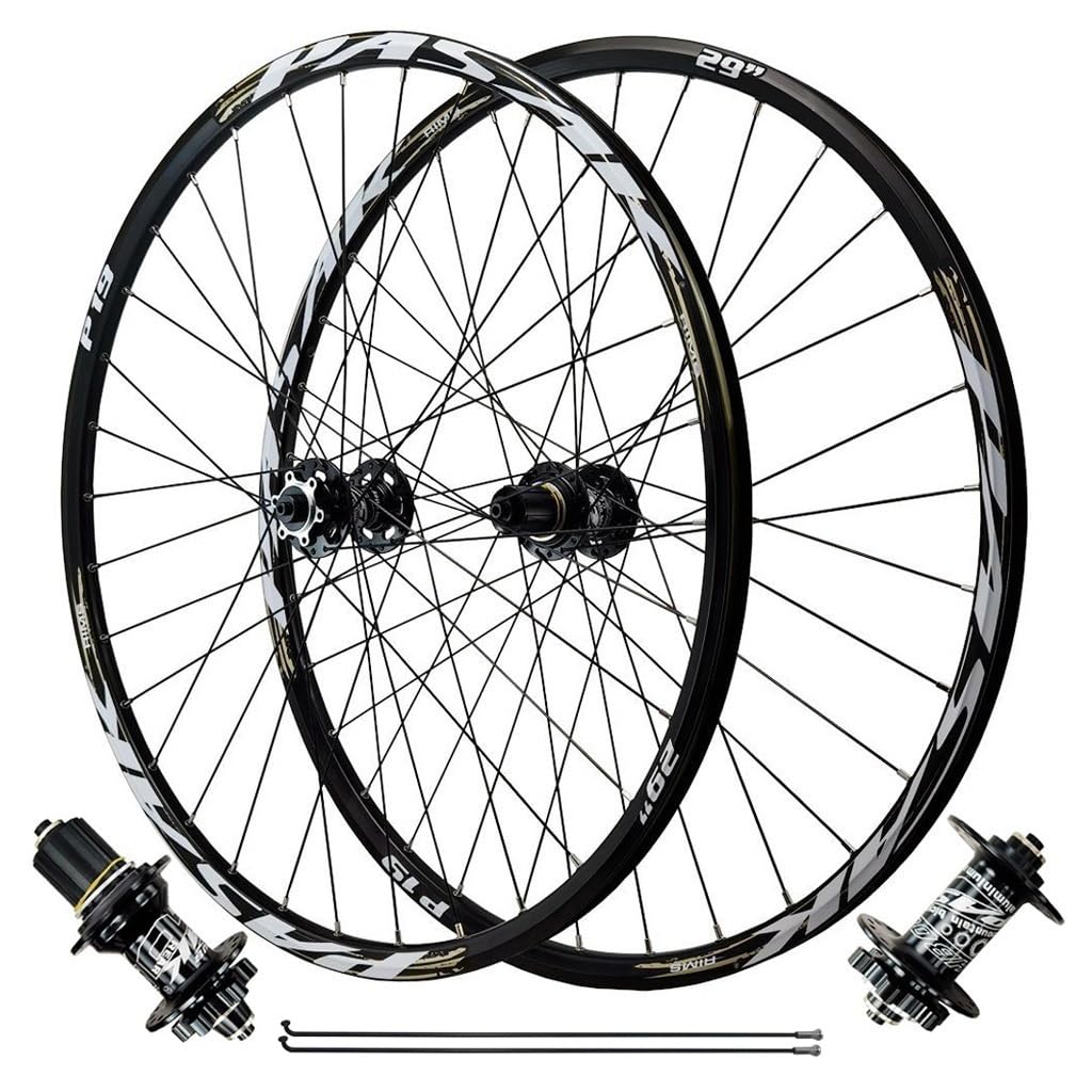 LPYDWZ Mountain Bike Wheelset 26 Inch 27.5" 29 er Disc Brake 4 Sealed Bearing Mountain Cycling Front Rear Wheel Rim 32H For 7-11 Speed Cassette(BLACK QR,27.5 INCH) — image 1