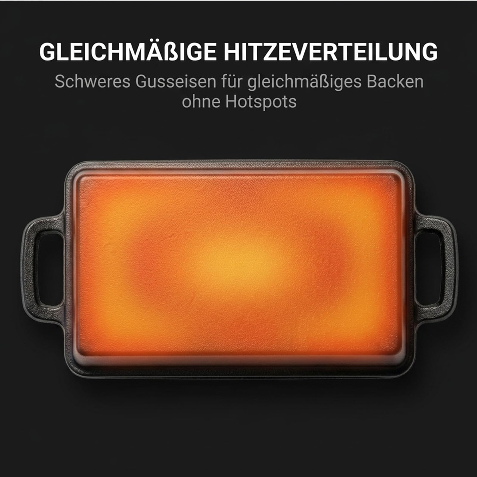 Brotbackform mit Deckel Gusseisen - Ideal als Kastenform, Toastbrot Backform, Brotform, Gusseisen Topf Brot backen Zubehör, Brottopf (25CM)