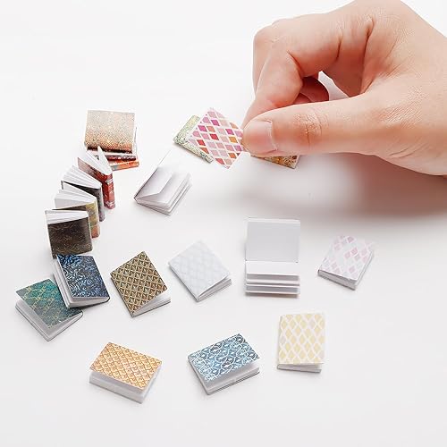 Miniatura 5 de 20 cuadernos miniatura a escala 112, mini libros de casa, libros en miniatura, libros pequeños, mini libros para mini, sala de estudio, dormitorio,