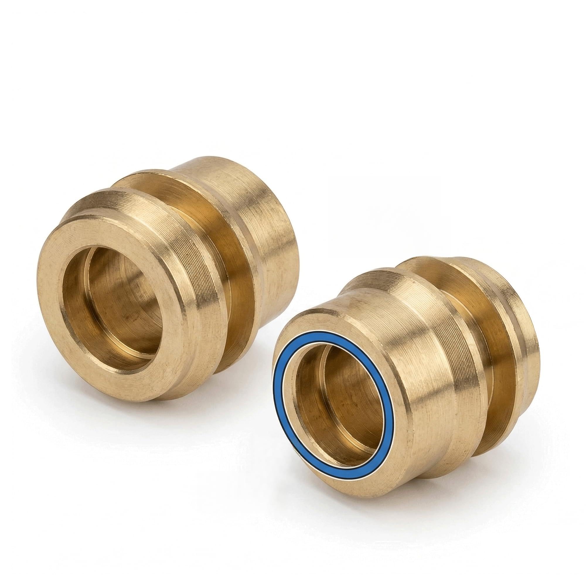 15mm to 8mm Radiator Valve Reducer Insert (Pack of 2) - Internal Compression Fitting for TRV & Radiator Taps